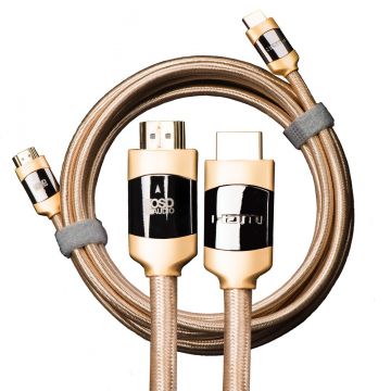 9.8' Gold Braided HDMI Cable, Supports 4K, 3D & ARC, CL3, Audiophile Quality Aurum Series